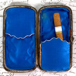 Antique French Tortoise Shell Cigar or Spectacles Case, Etui - Tortoiseshell & Pique