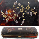 Antique French Tortoise Shell Cigar or Spectacles Case, Etui - Tortoiseshell & Pique