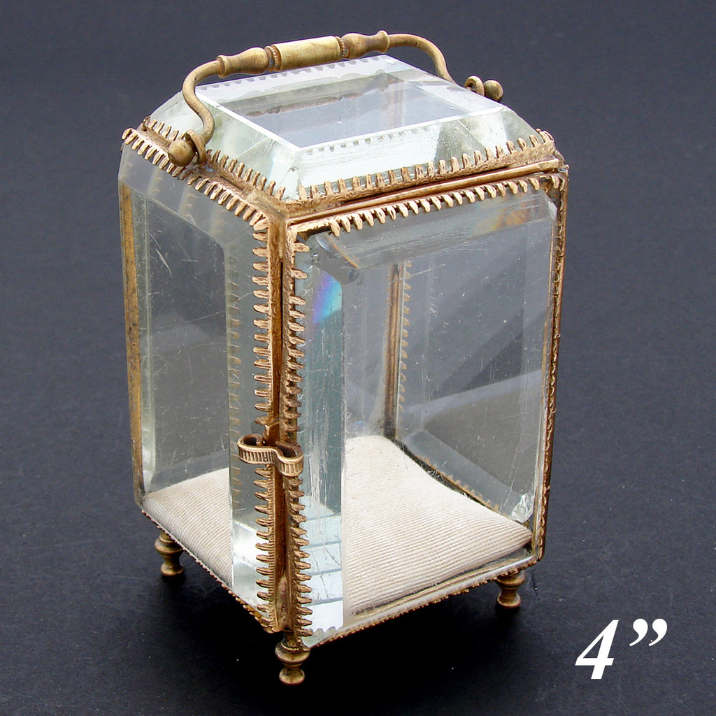 Antique French Napoleon III Pocket Watch Casket or Display, a Miniature Vitrine