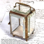 Antique French Napoleon III Pocket Watch Casket or Display, a Miniature Vitrine