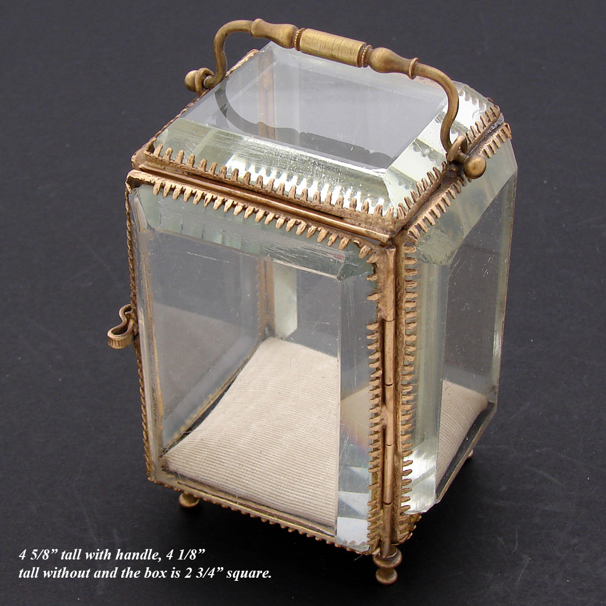 Antique French Napoleon III Pocket Watch Casket or Display, a Miniature Vitrine