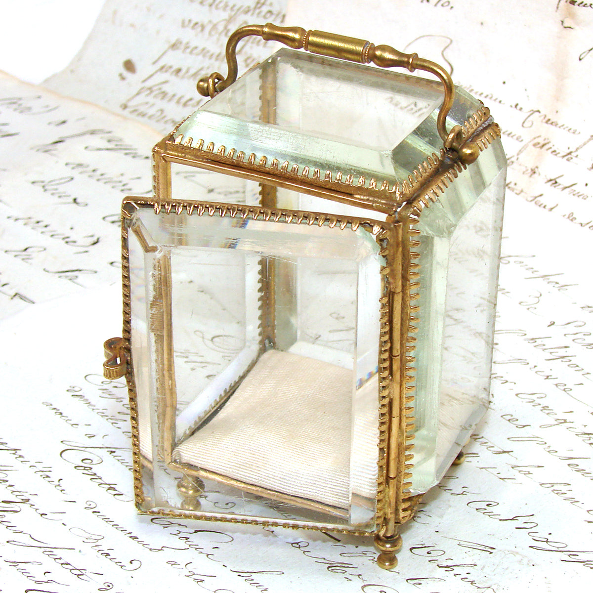 Antique French Napoleon III Pocket Watch Casket or Display, a Miniature Vitrine