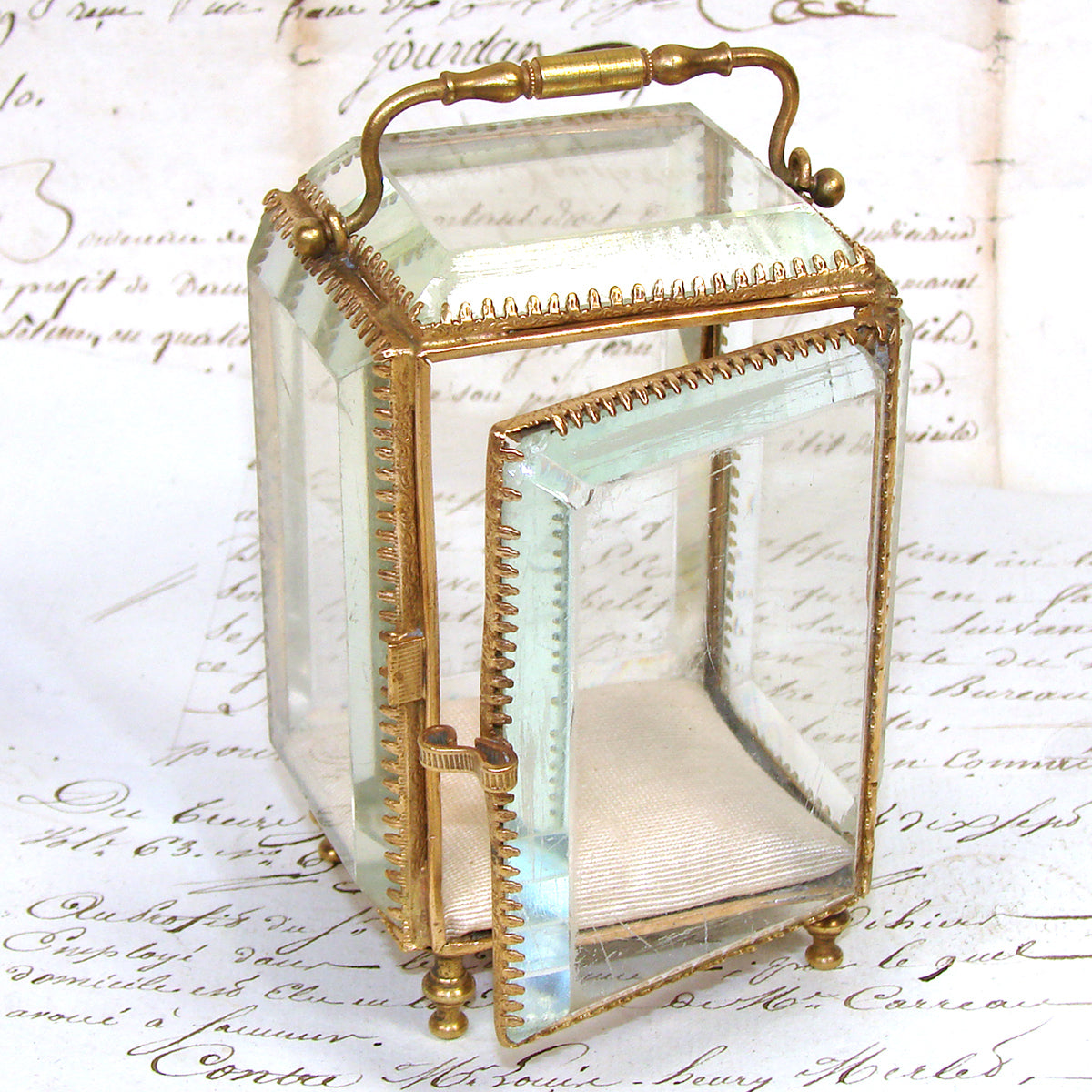 Antique French Napoleon III Pocket Watch Casket or Display, a Miniature Vitrine