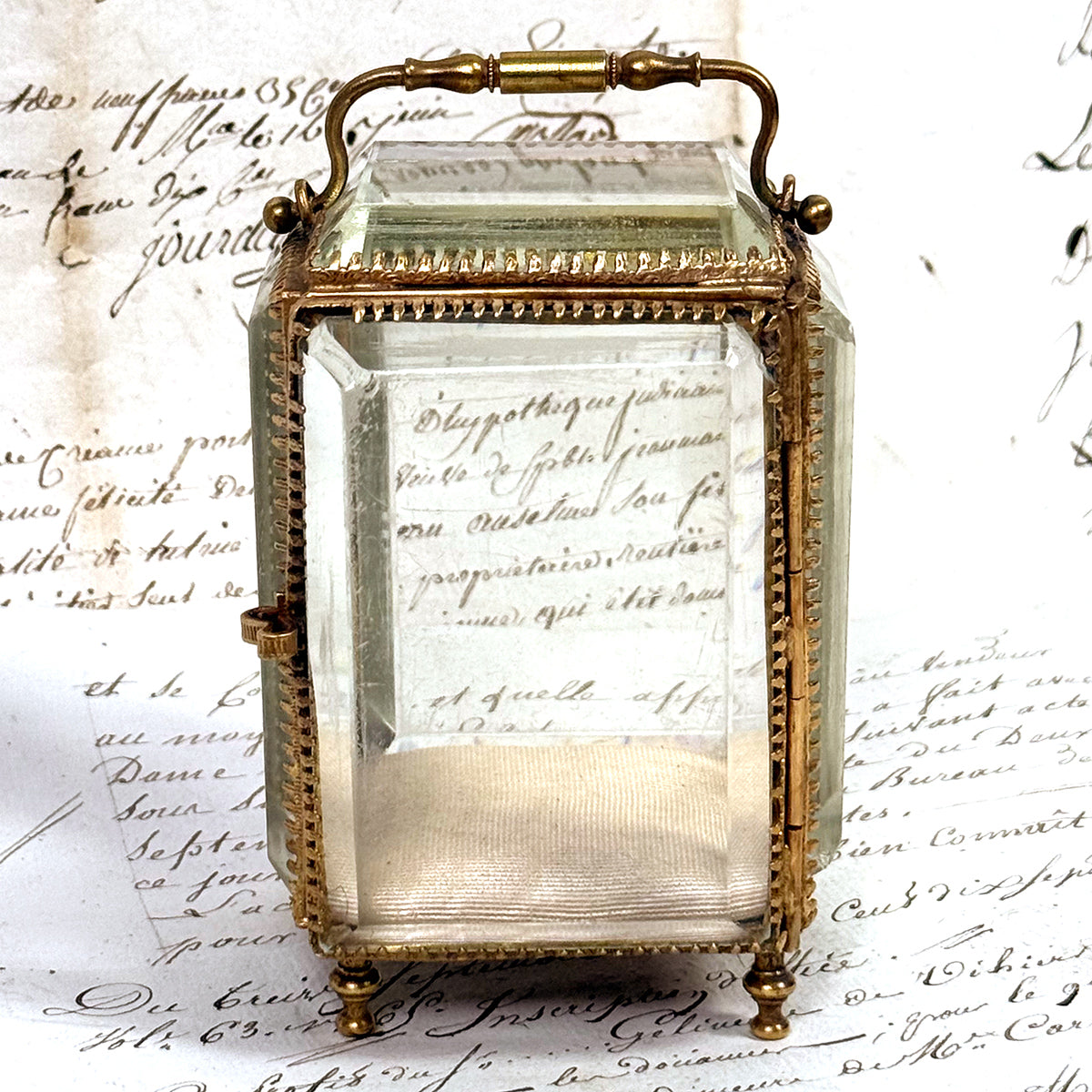 Antique French Napoleon III Pocket Watch Casket or Display, a Miniature Vitrine