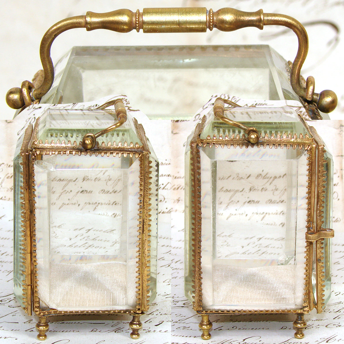 Antique French Napoleon III Pocket Watch Casket or Display, a Miniature Vitrine