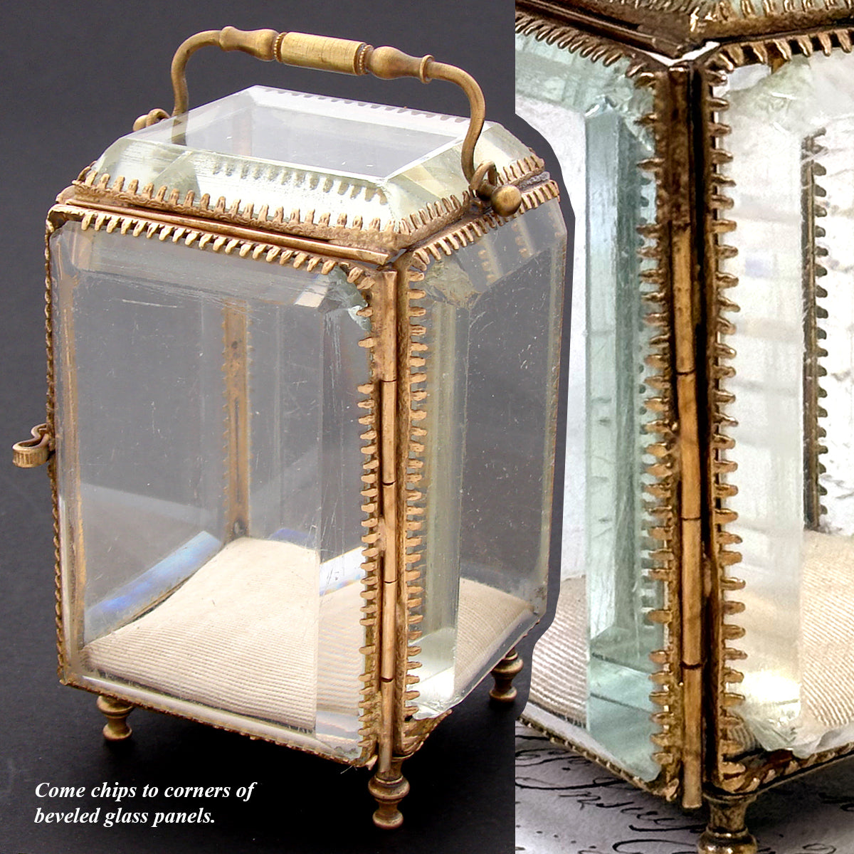 Antique French Napoleon III Pocket Watch Casket or Display, a Miniature Vitrine