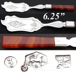 Antique Dutch Hallmarked Sterling Silver & Solid Banded Agate Hors d’Oeuvre or Pate´ Server