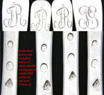 Antique French Sterling SIlver 28pc Dinner Flatware Set, Fiddle Pattern with “FR” Monograms