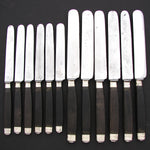 Antique French Sterling SIlver 35pc Dinner Flatware Set, Fiddle Pattern with “MP” Monograms