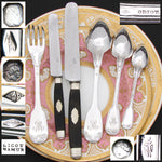 Antique French Sterling SIlver 35pc Dinner Flatware Set, Fiddle Pattern with “MP” Monograms