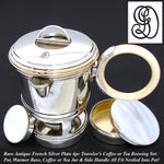 Rare Antique French Portable Traveling Tea & Coffee Service by Gustave Keller, Paris