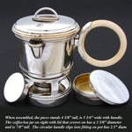 Rare Antique French Portable Traveling Tea & Coffee Service by Gustave Keller, Paris