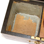 Gorgeous Antique French Burled Walnut Tea Caddy, a Domed Box or Chest with Gothic Revival Style Brass Accents