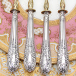 Antique French .800 (nearly sterling) Silver 4pc Condiment or Hors d'Oeuvre Service Set, Louis XVI