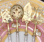 Antique French .800 (nearly sterling) Silver 4pc Condiment or Hors d'Oeuvre Service Set, Louis XVI