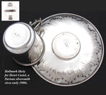 Lovely Antique French Silver Plate Coffee or Tea Cup & Saucer, Ornate Rococo Style