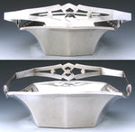 Antique American Art Deco Style Sterling Silver 6 5/8” Bonbon or Candies Dish, Basket Type Handle