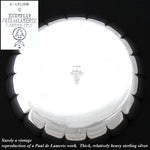 Vint. English Paul de Lamerie Marked Sterling Silver 5.25” Wine or Champagne Bottle Coaster, Lobed Shape Sides