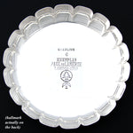 Vint. English Paul de Lamerie Marked Sterling Silver 5.25” Wine or Champagne Bottle Coaster, Lobed Shape Sides
