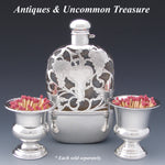 Elegant Vintage American Sterling Silver 2” Urn or Trophy Shaped Match or Toothpick Holder