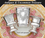Antique French Sterling Silver Mint Julep, Wine Cup, Tumbler or “Timbale”, Ornate Bas Relief
