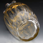 Gorgeous Antique French St Louis or Baccarat or Moser 9" Vase, Rococo Raised Gold Enamel
