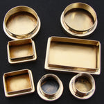 Exquisite Antique English 14k on Sterling Silver & Intaglio Etched Glass 7pc Vanity Jar Set