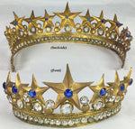 Lovely Antique French Napoleon III Paste Jeweled Canonical Coronation Crown, Tiara or Diadem