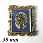 Antique 19th Century Italian Micro Mosaic Mounted Plaque with Floral Bouquet, Grand Tour Souvenir