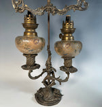 RARE Antique 18th Century French Candle Lamp with Sliding Shade (Needs Silk) 2 Oil Lamp Inserts, too