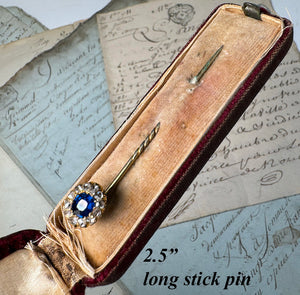 Antique French Empire 18K & Mother of Pearl Palais Royal Jewelry, Stick or Lapel Pin, c.1800-1810