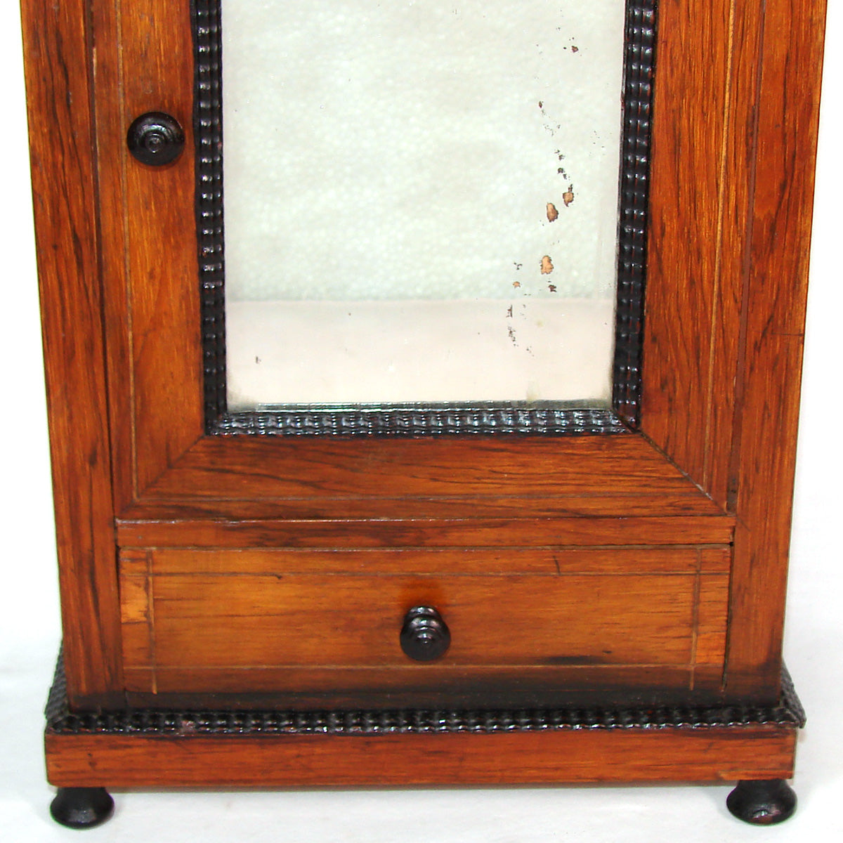 Antique French Charles X Era Ebeniste's Apprentice Doll Sized 16.25" Miniature Armoire