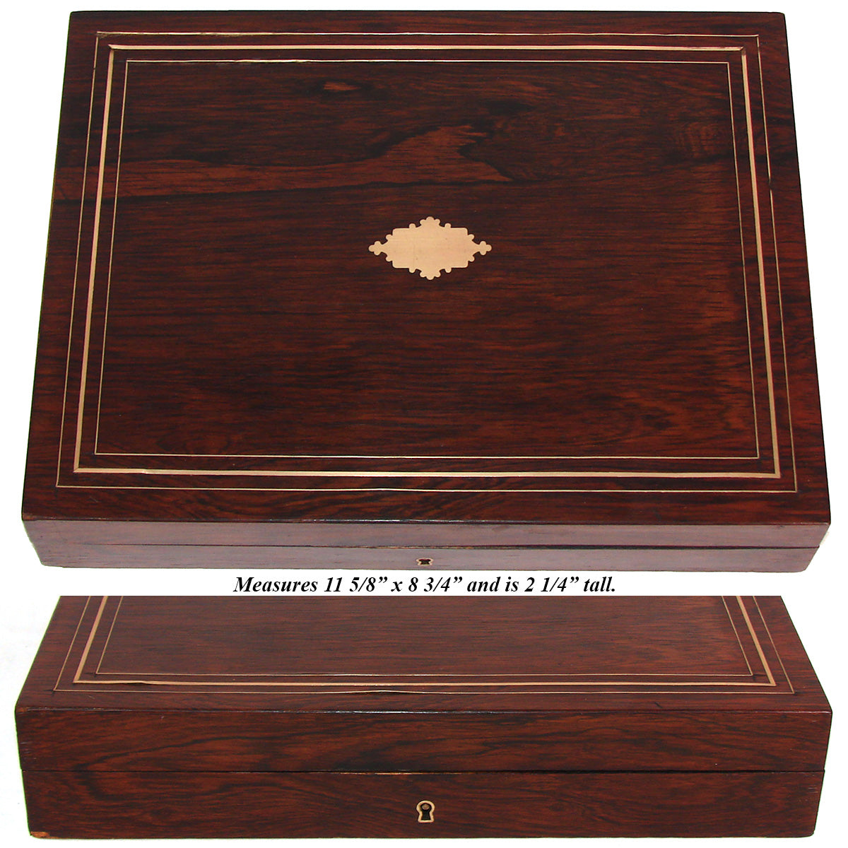 Antique French Napoleon III Gaming or Card Playing Box, c.1890, Mother of Pearl Chips or Tokens