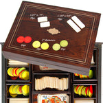 Antique French Napoleon III Gaming or Card Playing Box, c.1890, Mother of Pearl Chips or Tokens