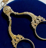 RARE Antique 18th Century Hinged Double Lorgnette Opera Glass Pendant French Gold Ormolu