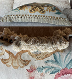 20th Century Woven Tapestry Sofa Pillow, Figural Rooster, Like Aubusson, 20" Sq Plus Fringe