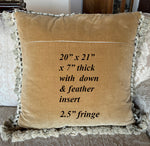 20th Century Woven Tapestry Sofa Pillow, Figural Rooster, Like Aubusson, 20" Sq Plus Fringe