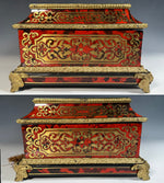 Exceptionally Large Antique French Boulle Work Trousseau Coffret, Marriage or Jewelry Box, EC