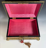 Exceptionally Large Antique French Boulle Work Trousseau Coffret, Marriage or Jewelry Box, EC
