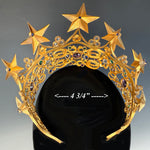 Lovely Antique French Paste Jeweled Canonical Coronation Crown, Tiara or Diadem Religious Processional
