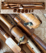 Antique 28.5" Lathe Turned French Tabletop or Lap Top Embroidery or Needlework Frame, Stand, Stretcher