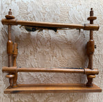 Small Antique Lathe Turned Wood French Embroidery Frame, Lap or Tabletop for Child or Adult 12" x 9"