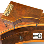 RARE Antique 19th Century French Miniature Piano Sewing Box, Music Box Plays, Sewing Tools