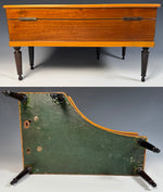 RARE Antique 19th Century French Miniature Piano Sewing Box, Music Box Plays, Sewing Tools