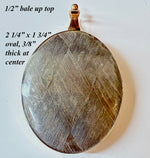 Antique French Portrait Miniature, c.1810-20 Woman w Guillotine Haircut, Mourning Hair Art Pendant