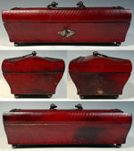 Rare Antique French Napoleon Era Palais Royal Sewing Etui, Box, Mother of Pearl Tools w 18k Gold