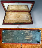 Rare Antique French Napoleon Era Palais Royal Sewing Etui, Box, Mother of Pearl Tools w 18k Gold