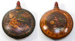 Antique Vernis Martin Style Flask or Snuff Bottle, Hand Painted Figural with Cupid, Naughty