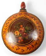 Antique Vernis Martin Style Flask or Snuff Bottle, Hand Painted Figural with Cupid, Naughty