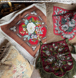 Antique Victorian Era Beadwork and Needlepoint Tapestry Made up as Fire Screen, Make a Pillow